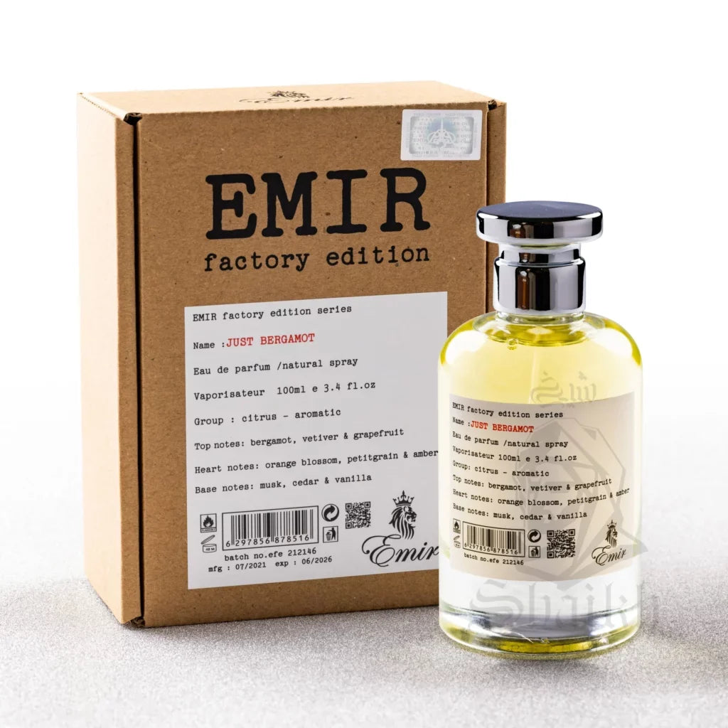 Emir Just Bergamot 100ml Eau De Parfum